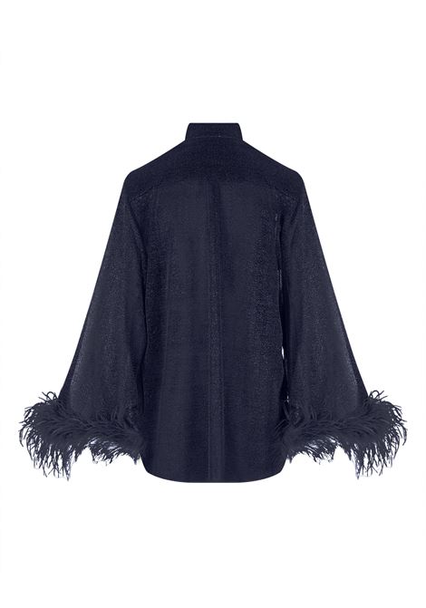 Night Blue Plumage Lumiere Shirt OSEREE | LSF213-LUREX PLUMAGENIGHT BLUE